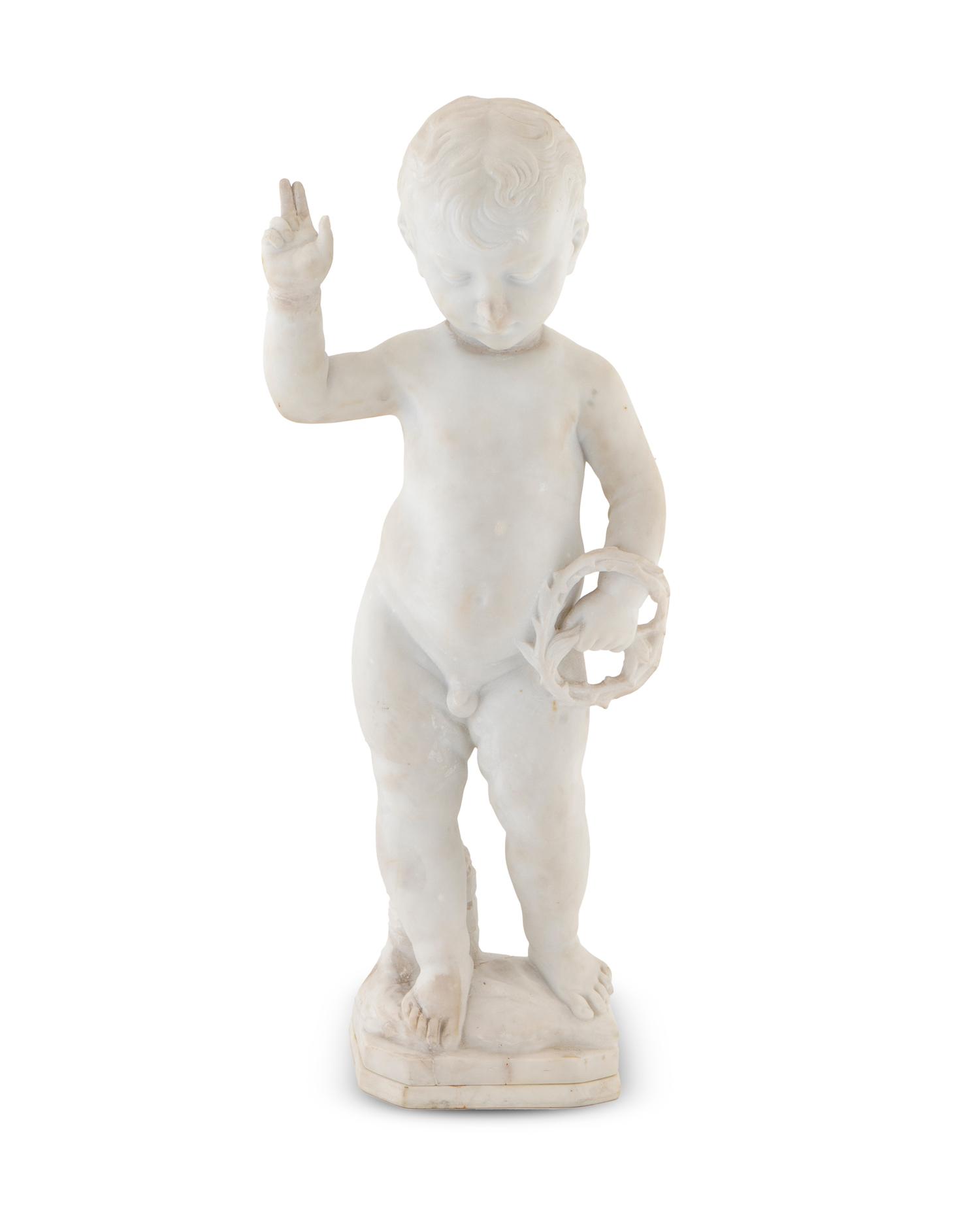 An Italian Marble Figure of the Infant Christ — CIRCA 1900