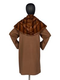 J. Mendel Wool Coat with Mink Fur Trim