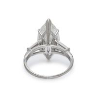 MARQUISE CUT DIAMOND AND PLATINUM RING