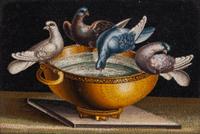 An Italian Micromosaic Plaque of the Doves of Pliny