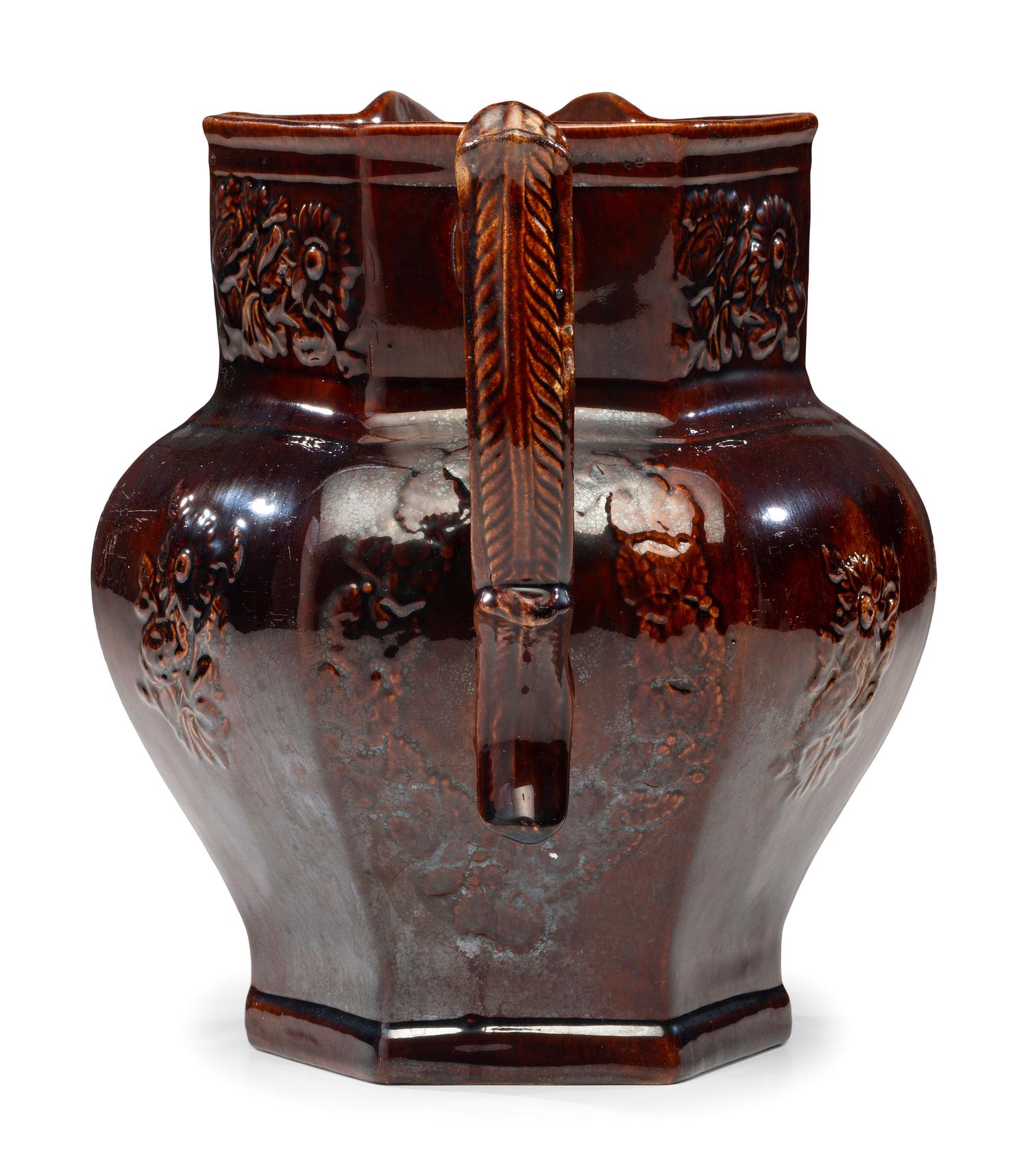 A Rare William Bromley Yellowware Panel Pitcher