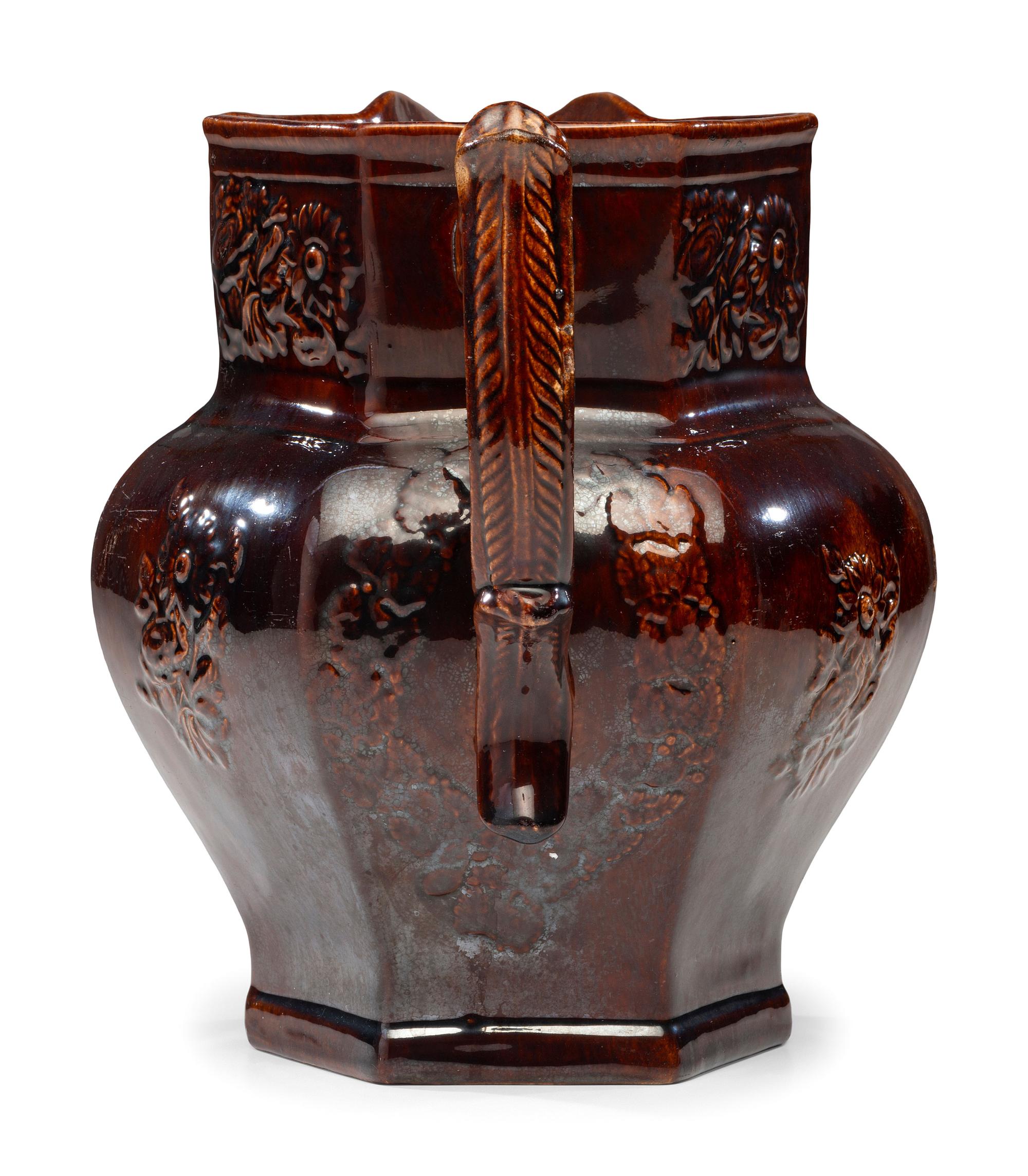 A Rare William Bromley Yellowware Panel Pitcher