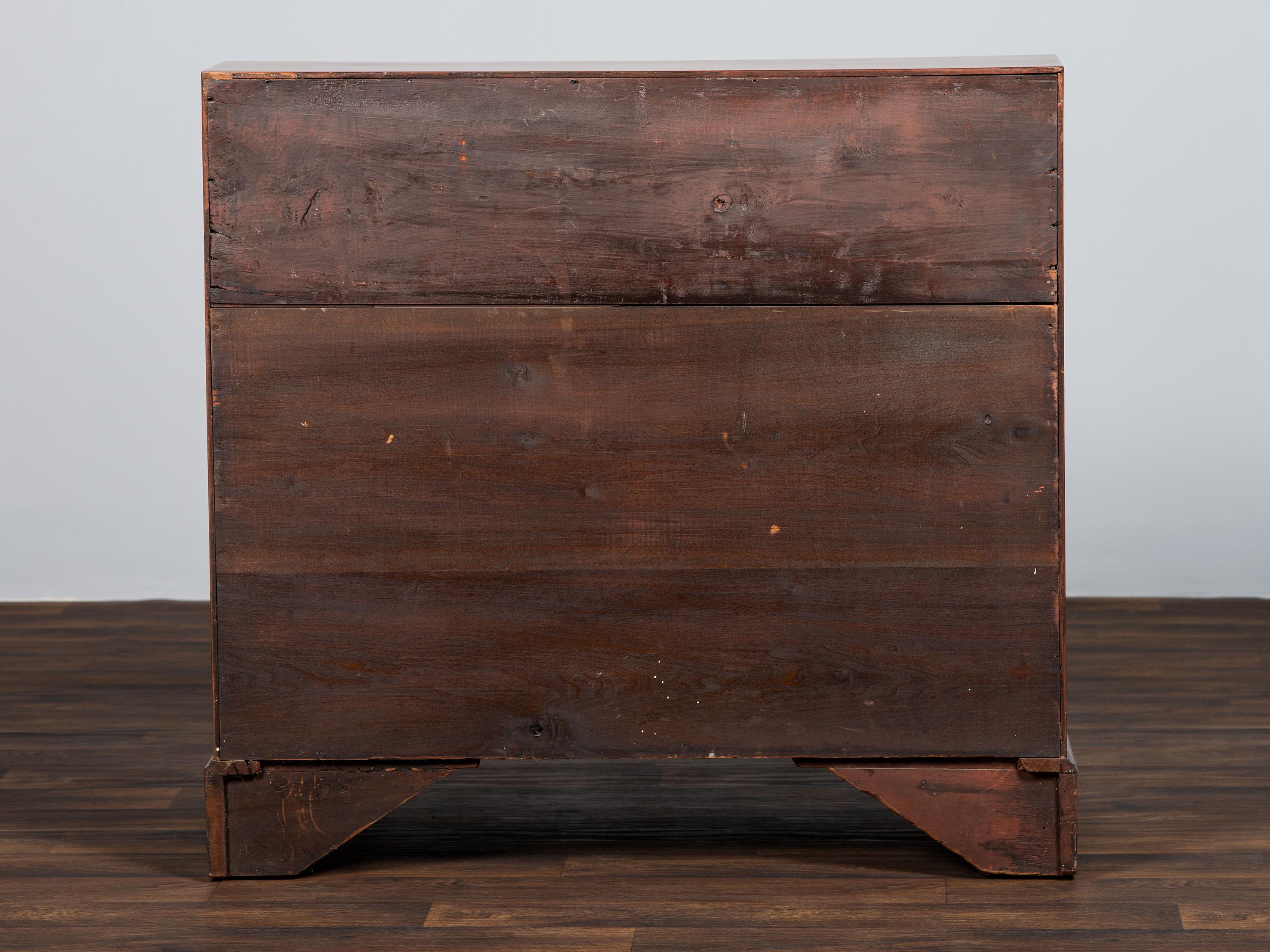 A Chippendale Figured Mahogany Slant-Front Desk