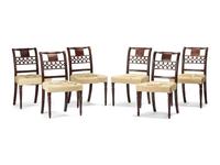 Six Regency Mahogany Side Chairs