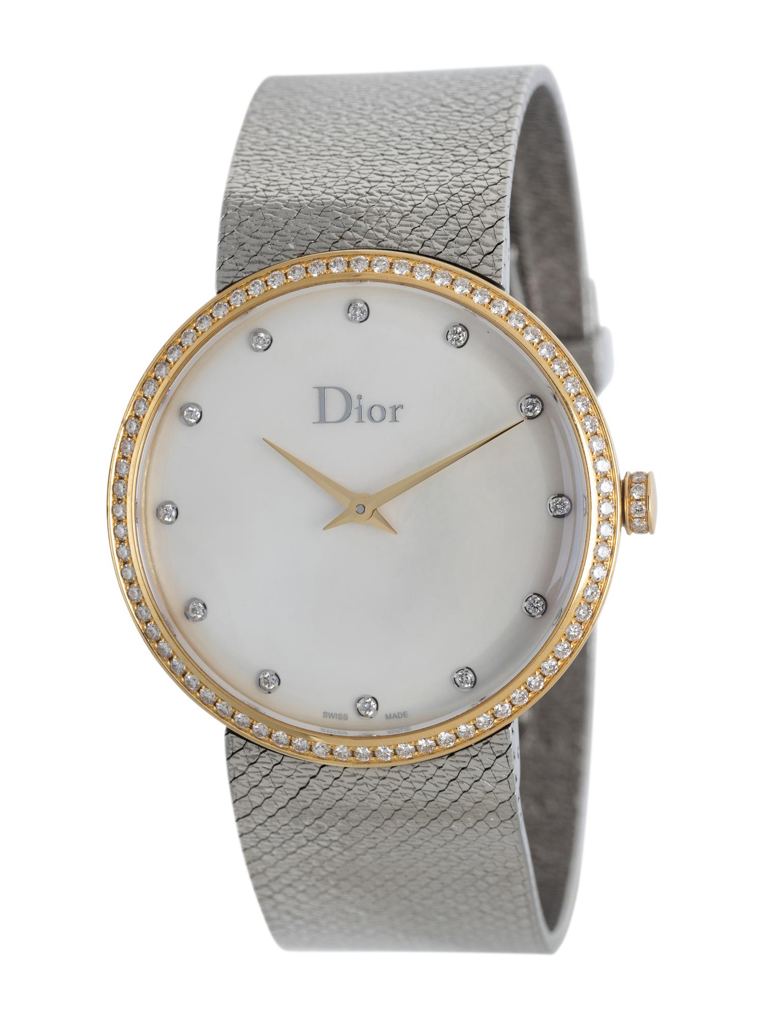 DIOR, STAINLESS STEEL AND 18K YELLOW GOLD 'LA D DE DIOR' WATCH
