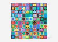 Victor Vasarely (French born Hungary, 1906-1997), Planetary Folklore Participations No 1