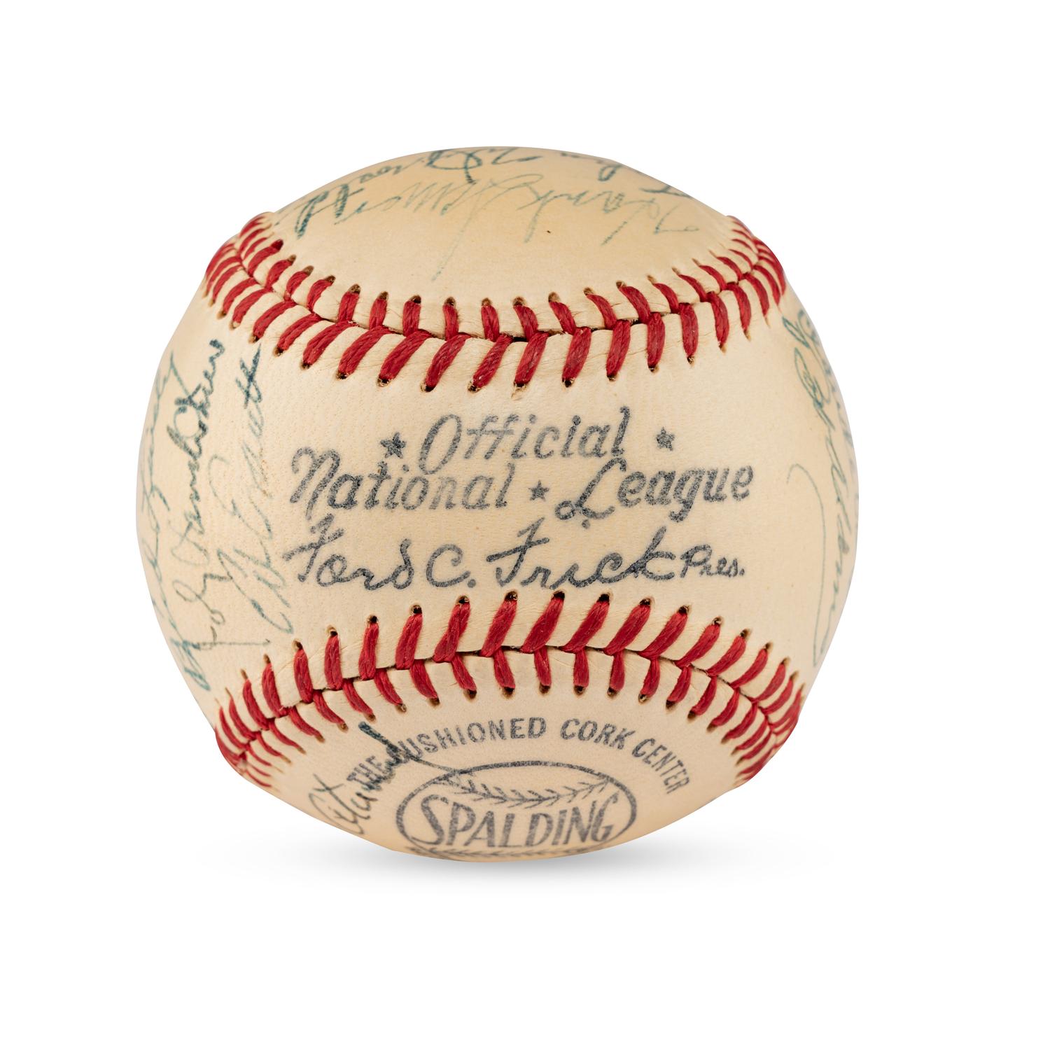 A 1949 Cincinnati Reds Team Signed Autograph Baseball (Beckett Authentication Services Letter of Authenticity)