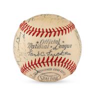 A 1949 Cincinnati Reds Team Signed Autograph Baseball (Beckett Authentication Services Letter of Authenticity)