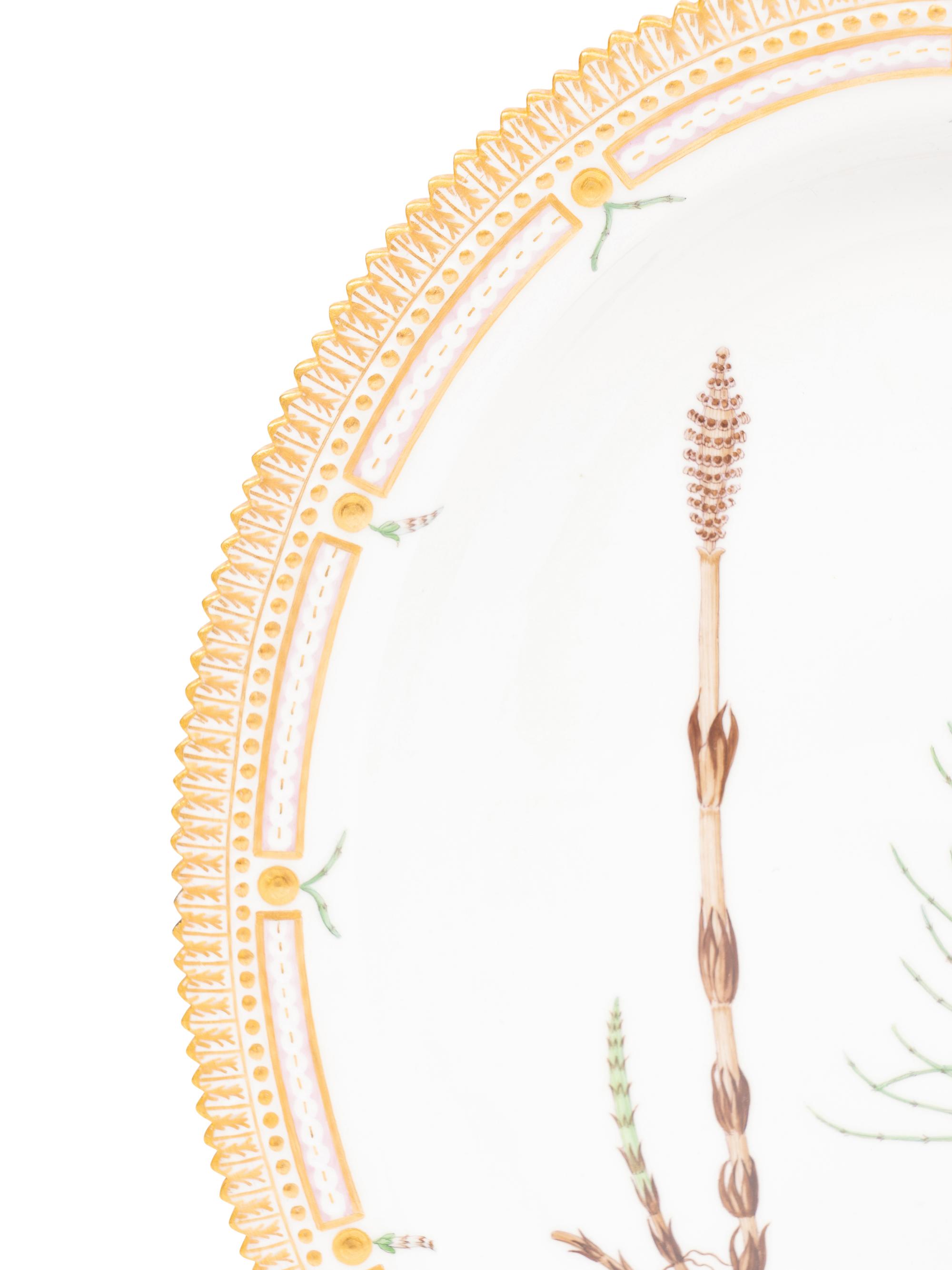 Two Royal Copenhagen Flora Danica Porcelain Serving Platters