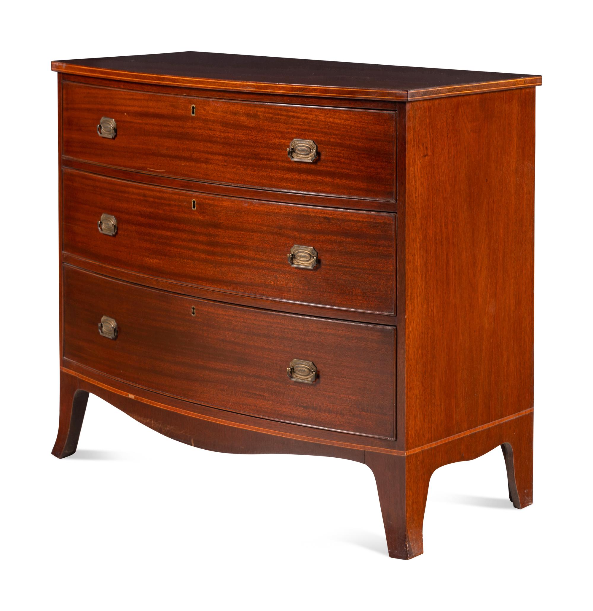 A Pair of English Mahogany Chests of Drawers