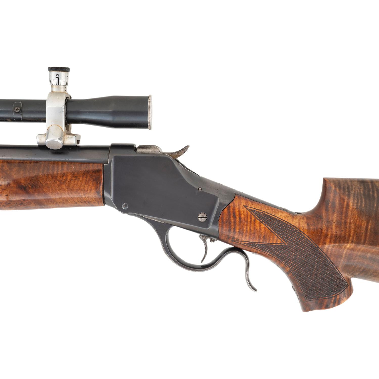 *C.C. Johnson Customized Winchester Highwall Rifle with J. Unertl Scope in .219 Improved Zipper