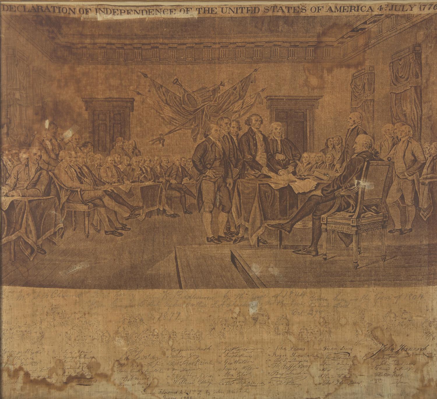 [Declaration of Independence] [Trumbull, John] Declaration of Independence of the United States of America 4th. July 1776