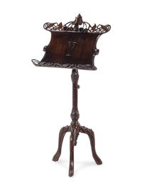 An Art Nouveau Style Carved Music Stand