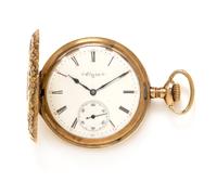 A Tricolor Gold Filled Hunter Case Pocket Watch, Elgin, Circa 1919, 69.00 dwts.