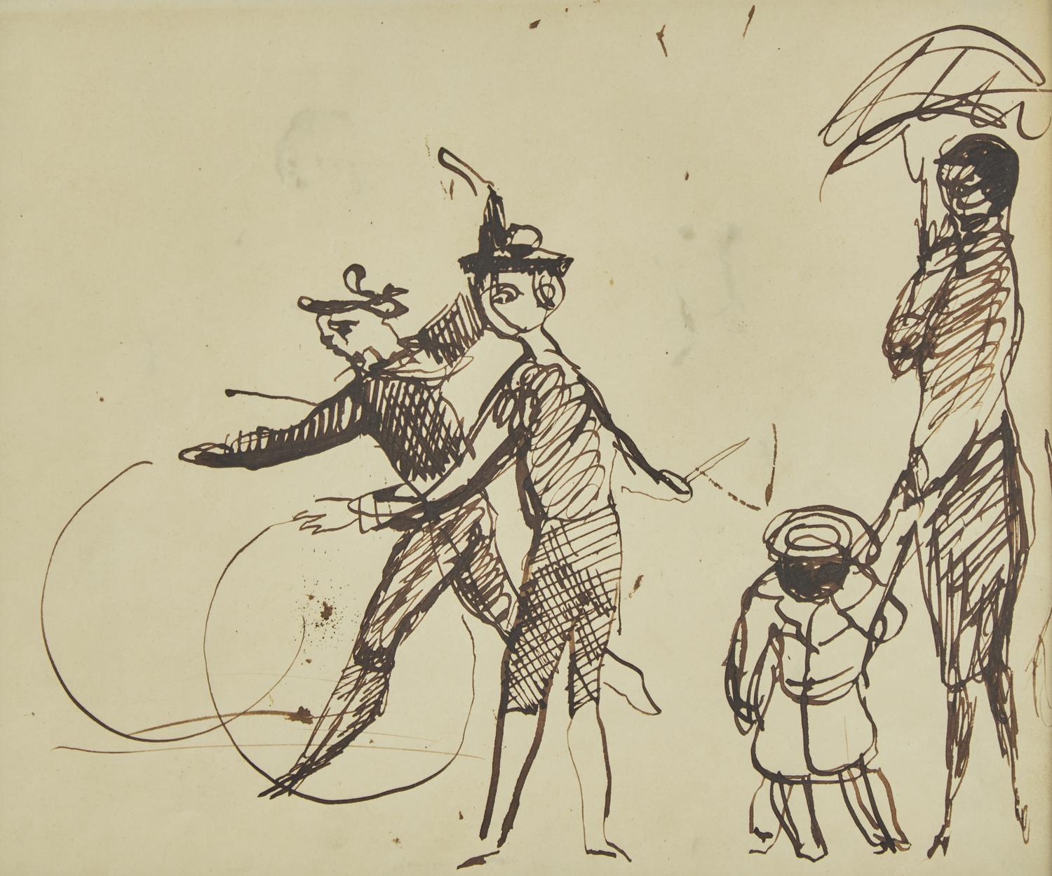 Jeunes Garçons Jouant au Cerceau , 1924-1925