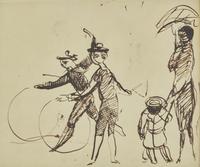 Jeunes Garçons Jouant au Cerceau , 1924-1925