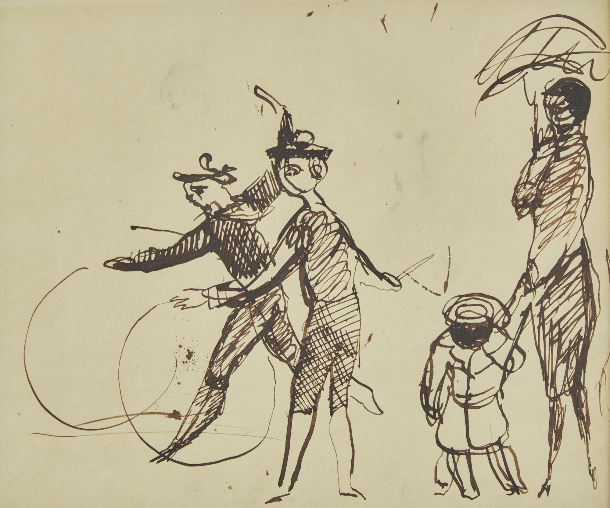 Jeunes Garçons Jouant au Cerceau , 1924-1925