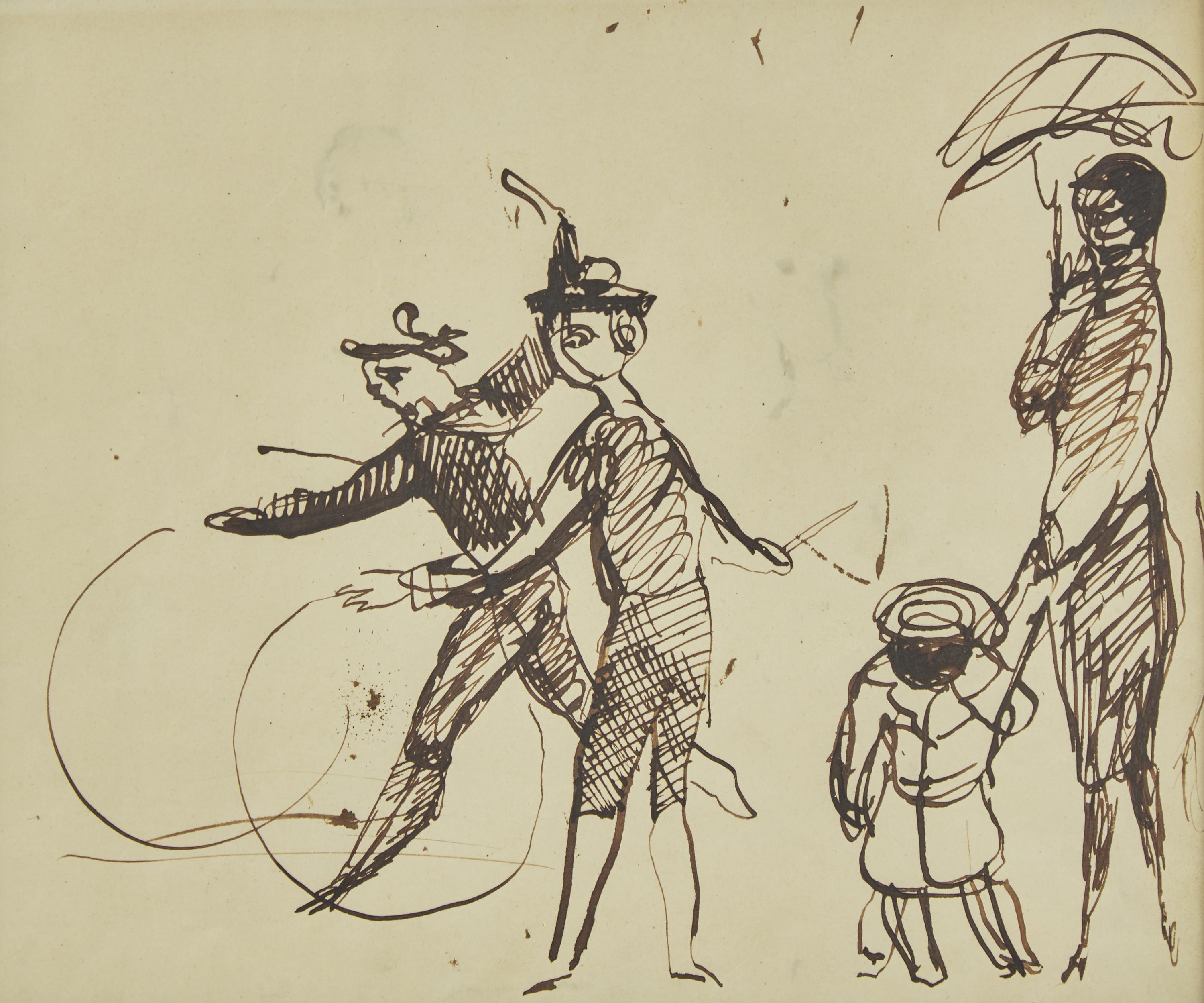 Jeunes Garçons Jouant au Cerceau , 1924-1925