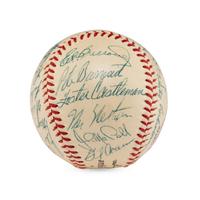 A 1956 New York Giants Team Signed Autograph Baseball Featuring Willie Mays (JSA Letter of Authenticity),