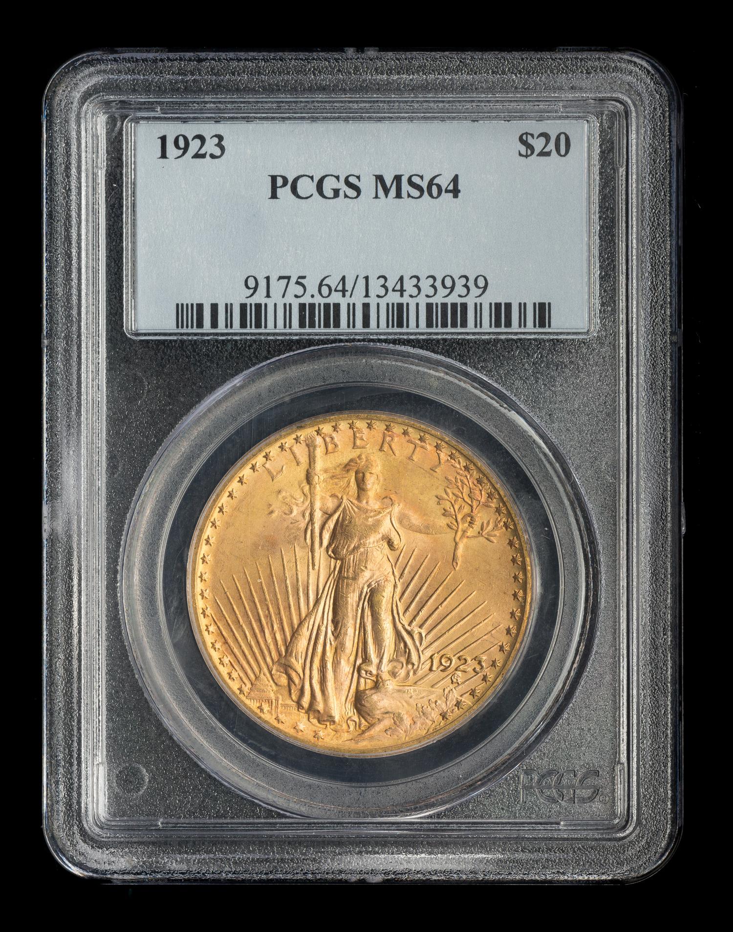 A United States 1923 St. Gaudens $20 Gold Coin