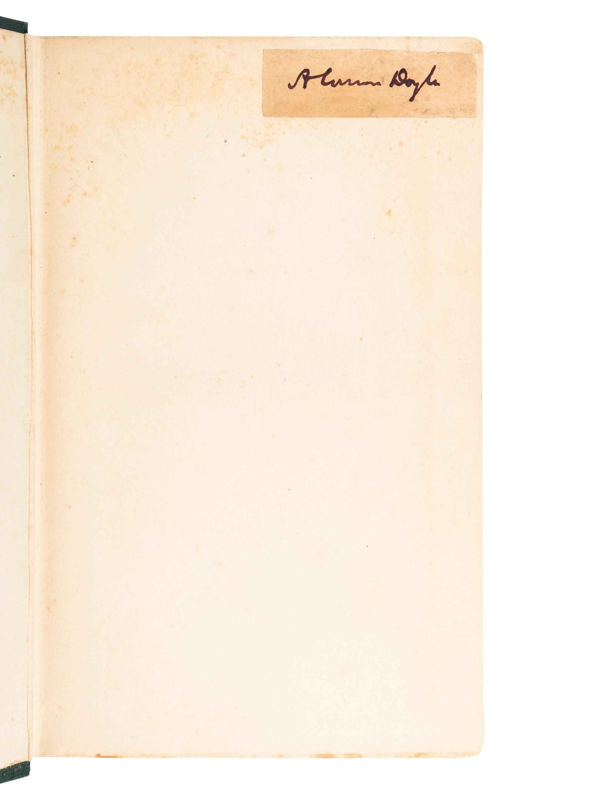 DOYLE, Arthur Conan, Sir (1859-1930). Land of Mist . London: Hutchinson & Co., [1926].