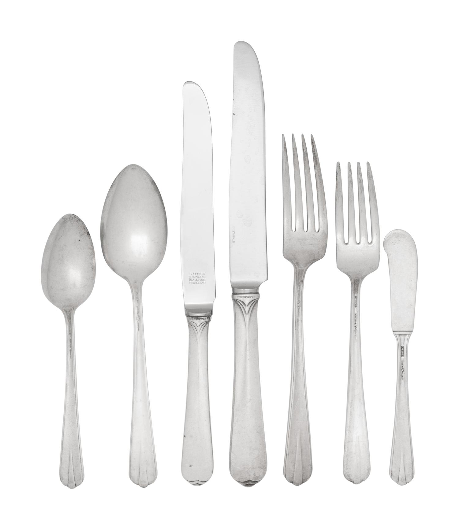 An American Silver Flatware Service