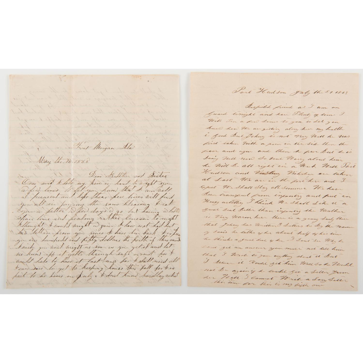 Civil War Archive of John McGraw, 6th Michigan Infantry, Incl. Correspondence from New Orleans and Vicksburg