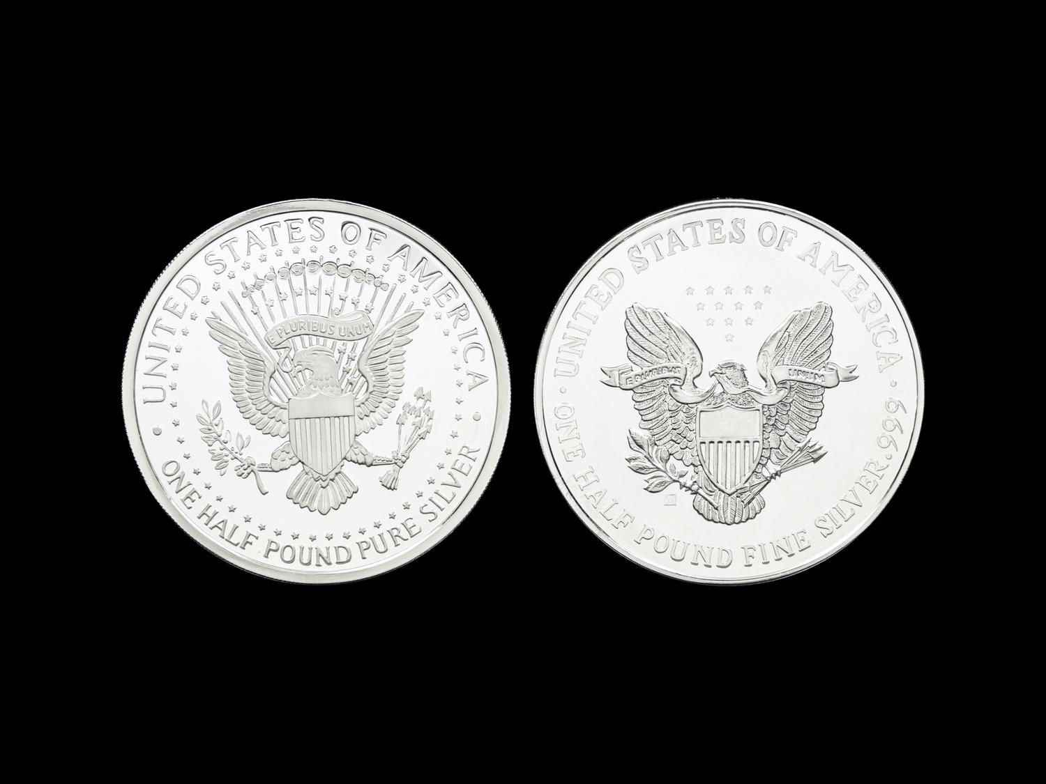 [PRIVATE ISSUE] Two 1/2-Pound Silver Rounds