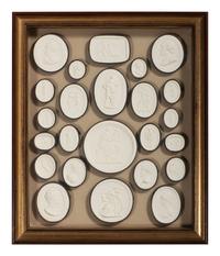 Four Framed Groups of Grand Tour Plaster Intaglios