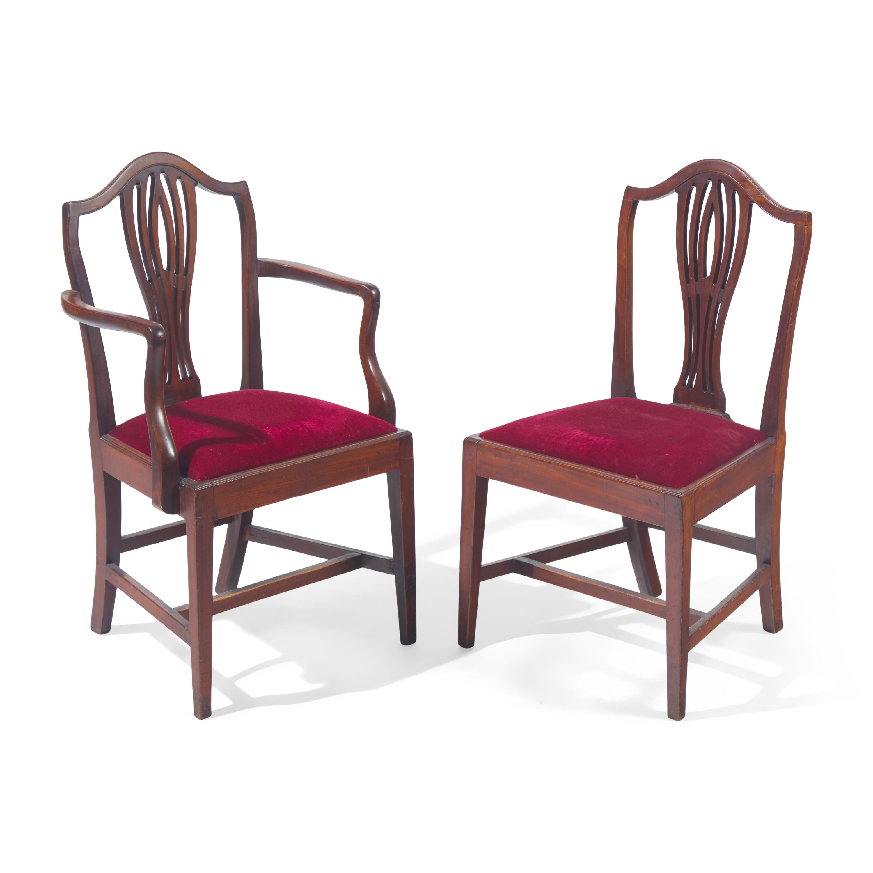 A Set of Seven Southern Federal Mahogany Dining Chairs
