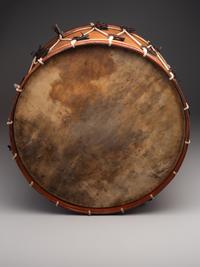 [CIVIL WAR]. Regulation US Infantry bass drum with beater. Manufactured by Horstmann Brothers Co., Philadelphia.