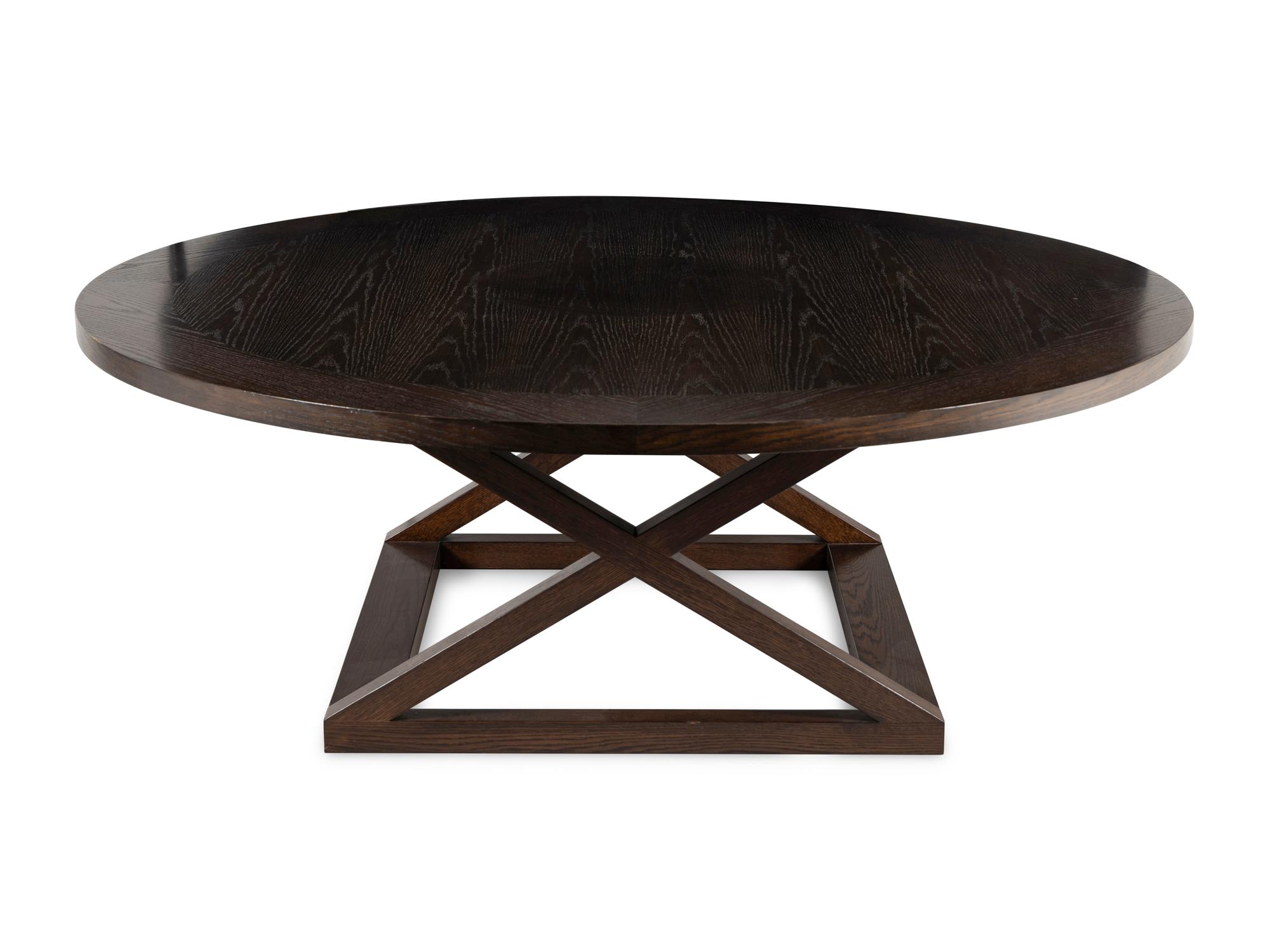 A Contemporary Stained Oak Dining Table