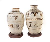 A Pair of Chinese T'su Chou Style Jars