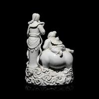 A Chinese Blanc de Chine Figural Group of the Weaver Girl and Herd Boy