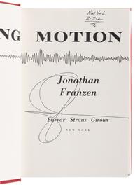 FRANZEN, Jonathan (b. 1959). A group of 5 SIGNED FIRST EDITIONS, comprising: