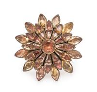 A Georgian Gilt Silver and Foil Backed Topaz Brooch, 13.80 dwts.