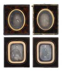 [EARLY PHOTOGRAPHY]. 15 European daguerreotypes of men housed in passe partout mounts.