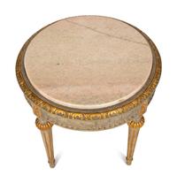 A Louis XVI Style Painted Stone-Top Occasional Table