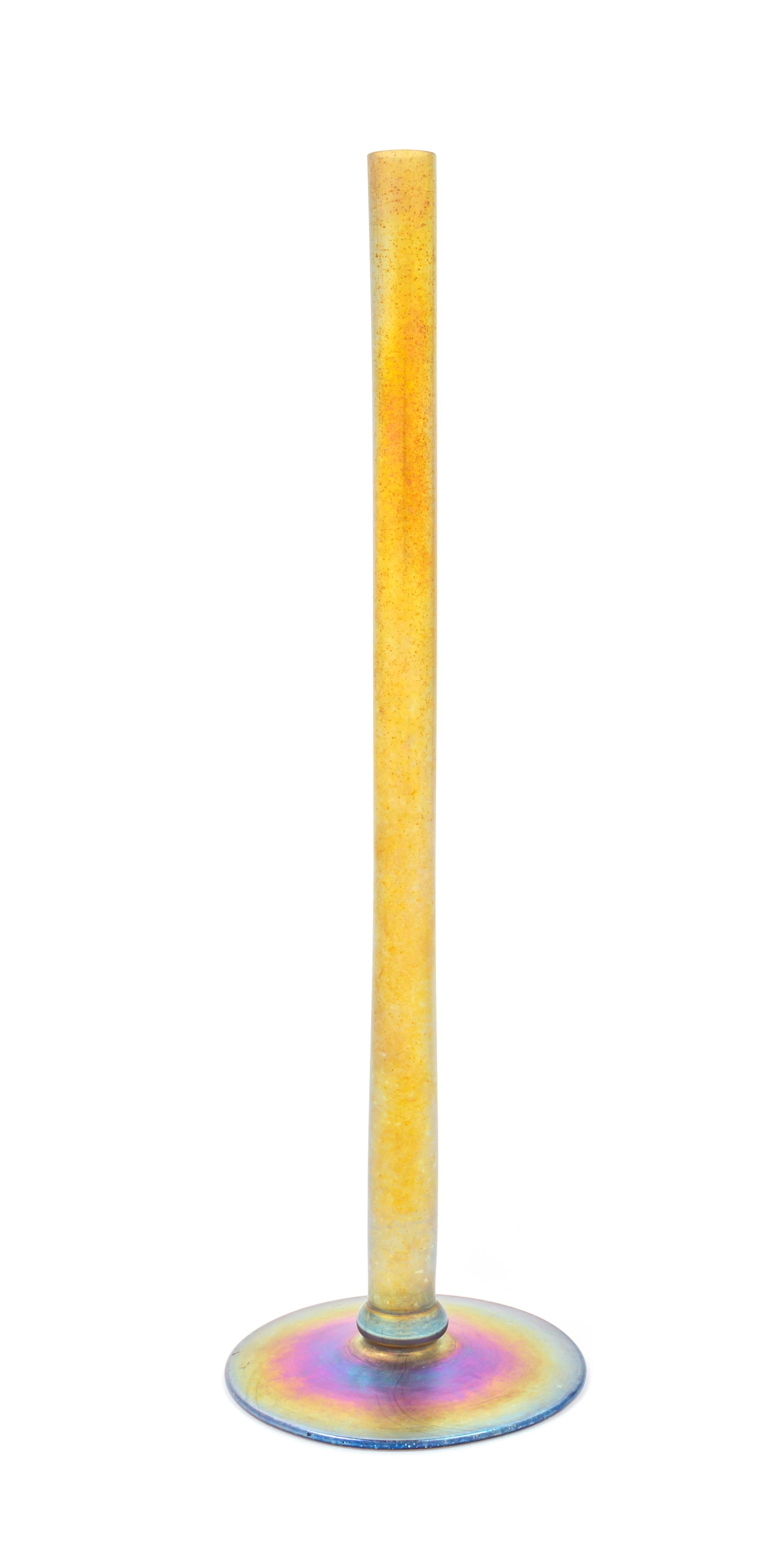 A Stem Form Steuben Aurene Vase Height 12 3/8 inches. — 20TH CENTURY