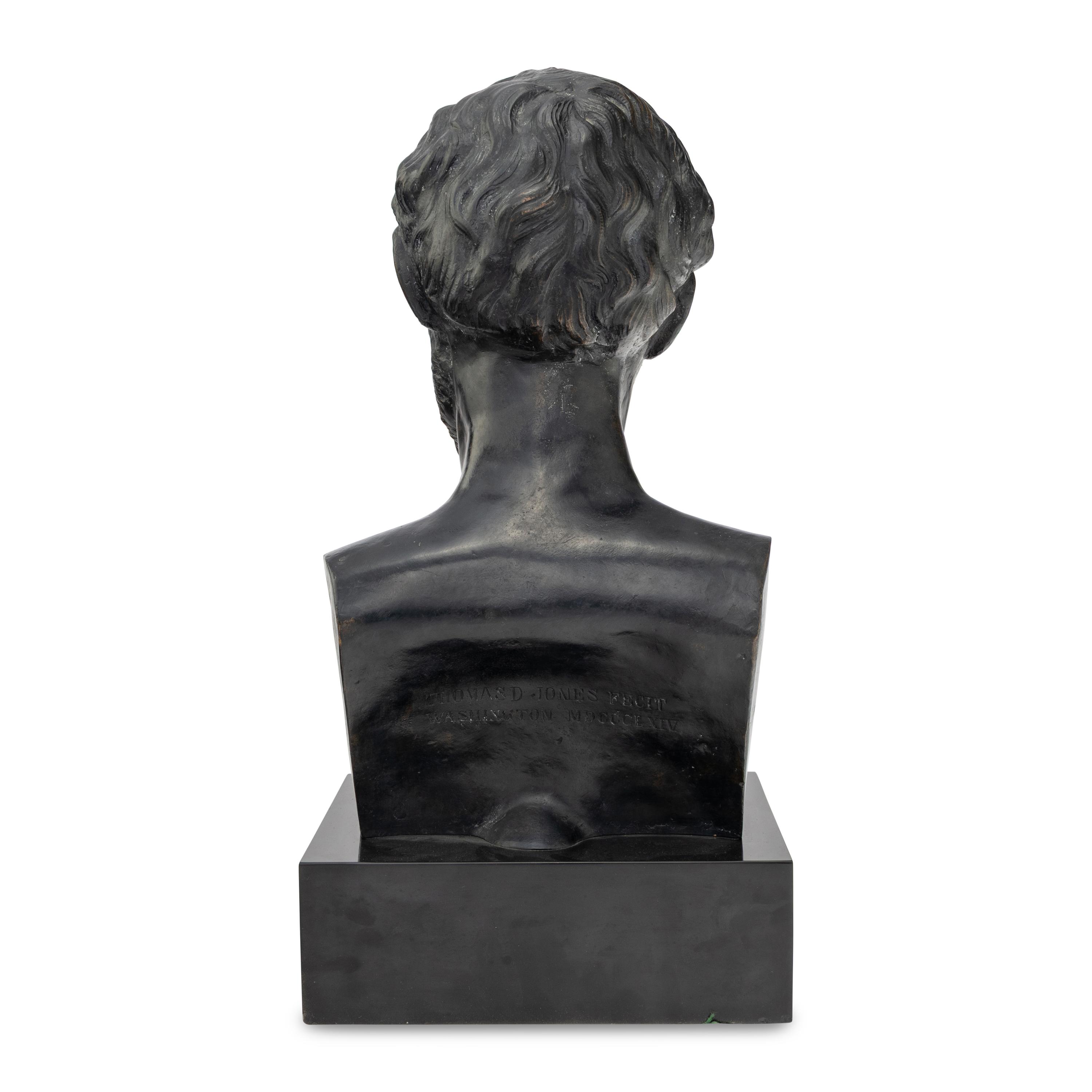 Thomas Dow Jones (American, 1811-1881) Bust of Abraham Lincoln bronze
