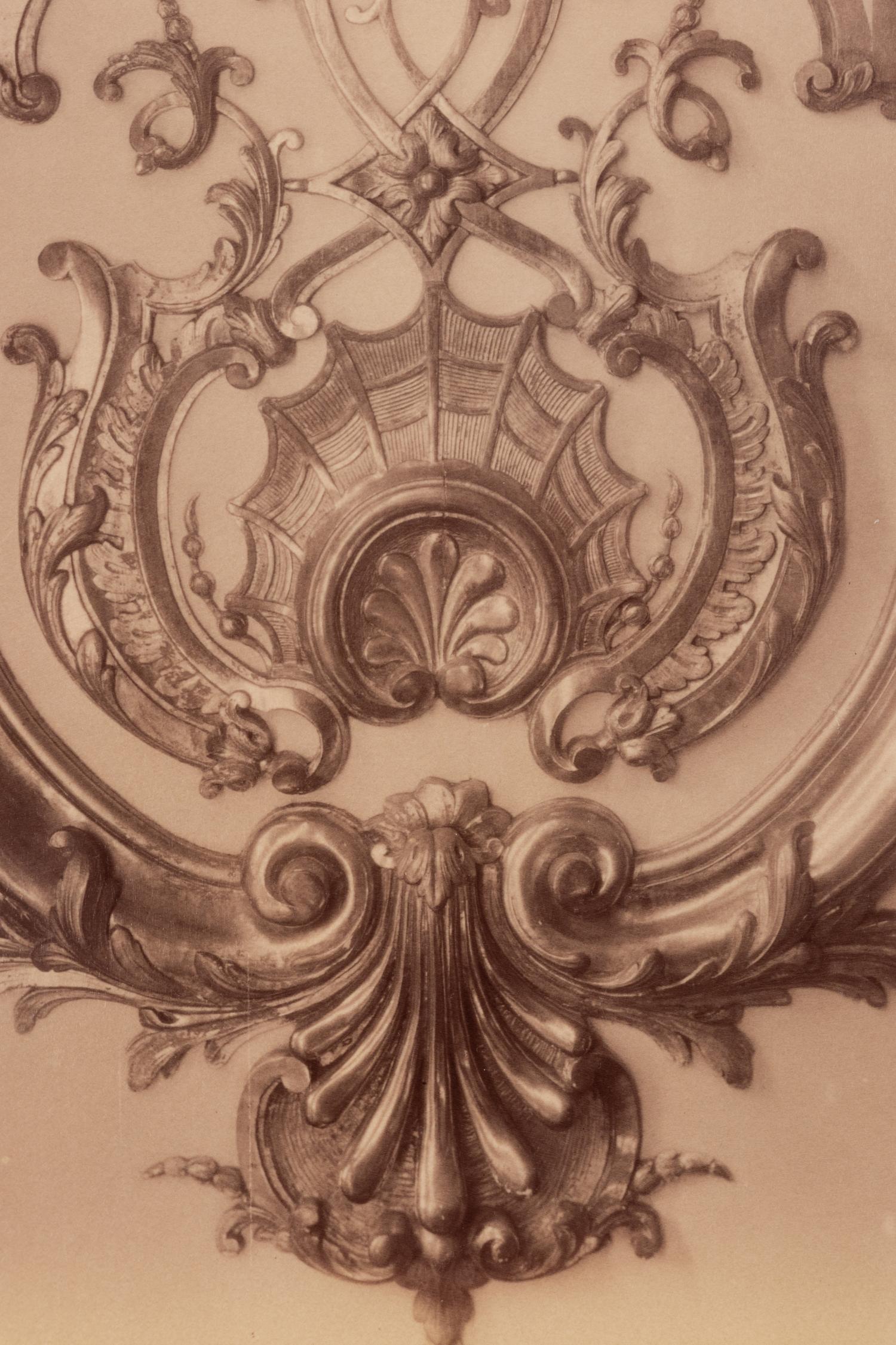 A group of six photographs depicting early 20th Century Parisian architectural details (Saints-Gervais-et-Protais, 1903-1904; Ambassade d'Autriche, 57 rue de Varenne, 1905; La Monnaie-quai Conti [5234], 1905-1906; Hôtel de Roquelaure, boulevard Saint-Germain, 246, 1905-1906; Hôtel de la Duchesse, de Narbonne, rue Varenne 45, 1907; [Cluny–Diane Chasseresse. Art Français. École J. Goujon], 1911)
