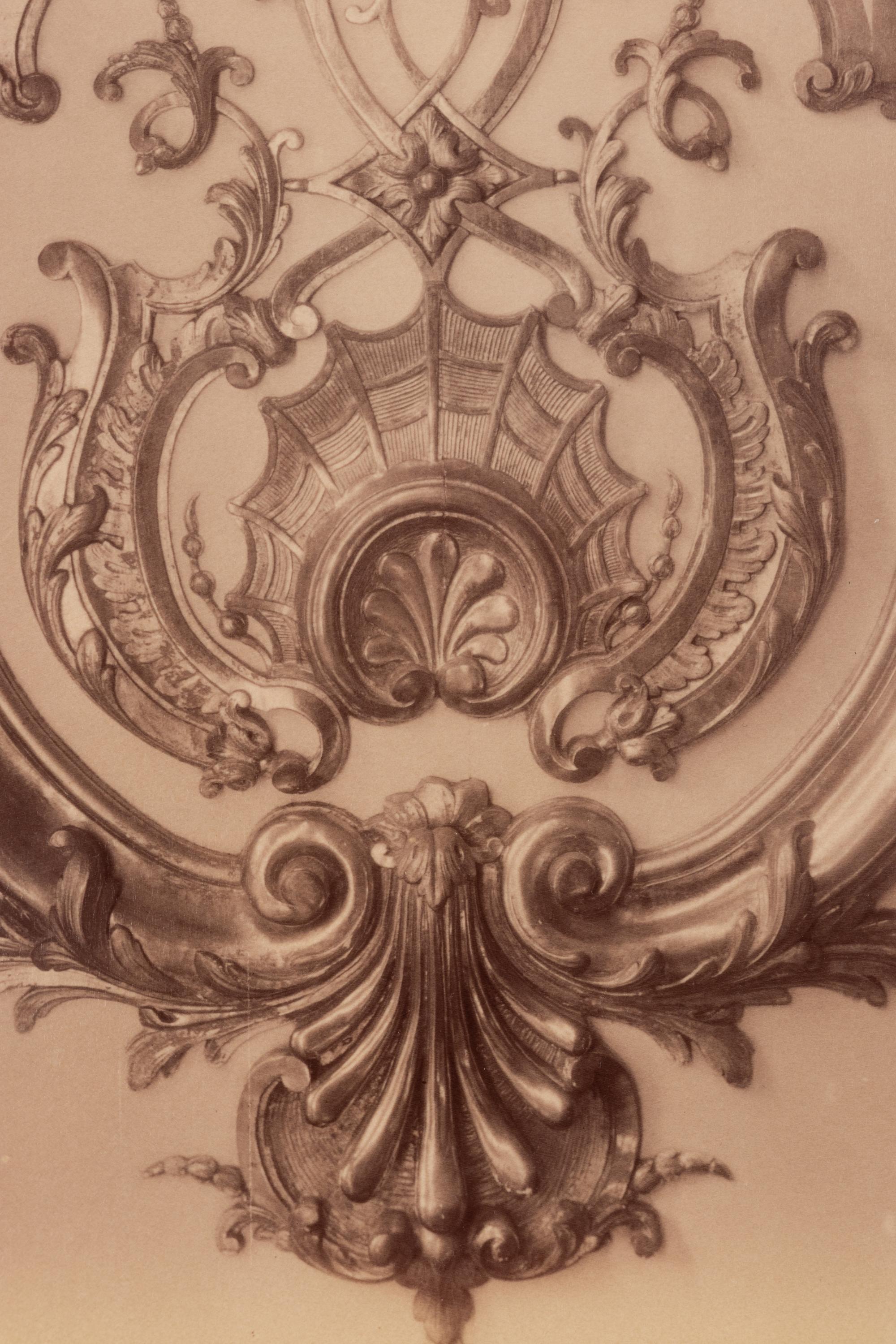 A group of six photographs depicting early 20th Century Parisian architectural details (Saints-Gervais-et-Protais, 1903-1904; Ambassade d'Autriche, 57 rue de Varenne, 1905; La Monnaie-quai Conti [5234], 1905-1906; Hôtel de Roquelaure, boulevard Saint-Germain, 246, 1905-1906; Hôtel de la Duchesse, de Narbonne, rue Varenne 45, 1907; [Cluny–Diane Chasseresse. Art Français. École J. Goujon], 1911)
