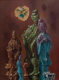 Aaron Bohrod, (Wisconsin, 1907-1992), Chinese Figurines