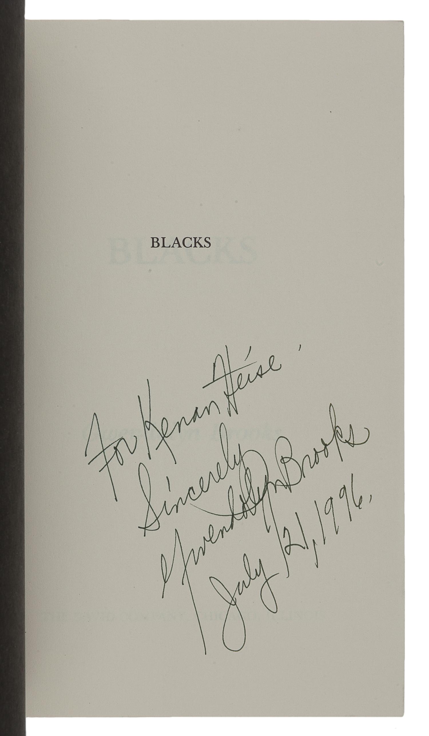 BROOKS, Gwendolyn (1917-2000). A group of 6 works, comprising: