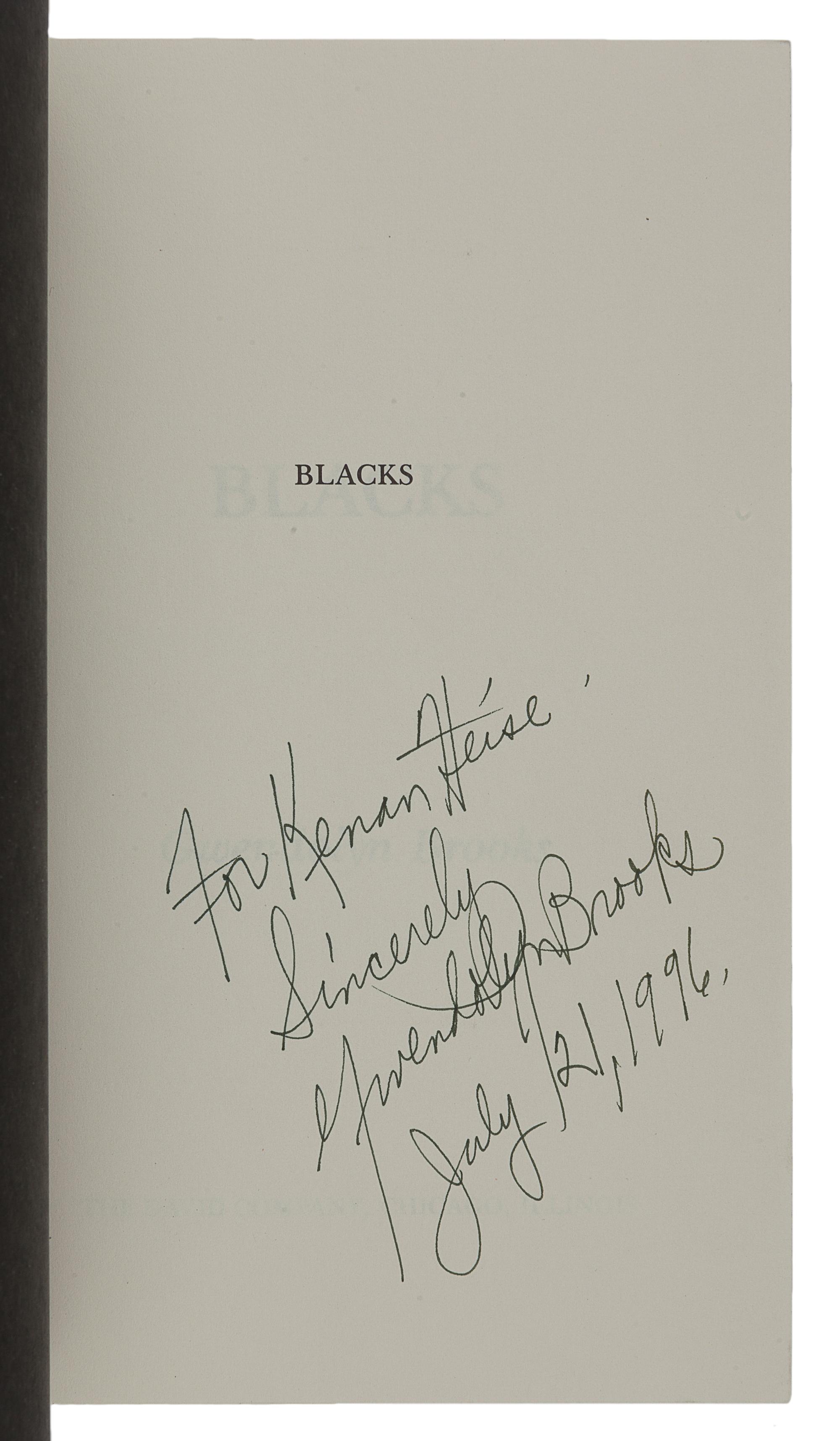BROOKS, Gwendolyn (1917-2000). A group of 6 works, comprising: