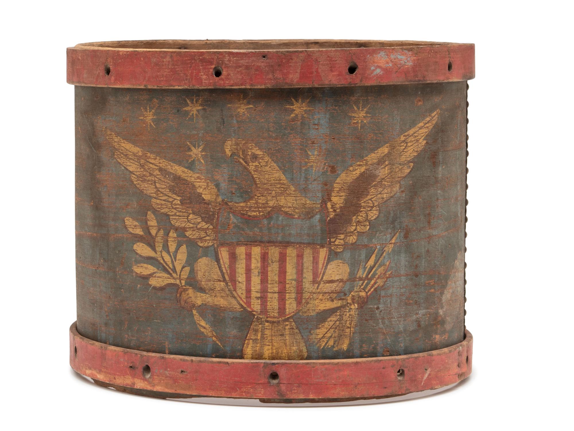 A Civil War Painted Militia Drum
