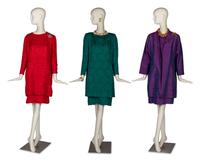 Collection of Three Designer Ensembles, Accompanied by a Collection of Costume Jewelry