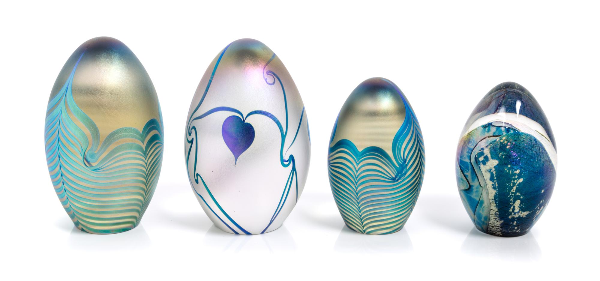 Robert Eickholt, COLUMBUS, OHIO, 1987-1988, a group of four paperweights