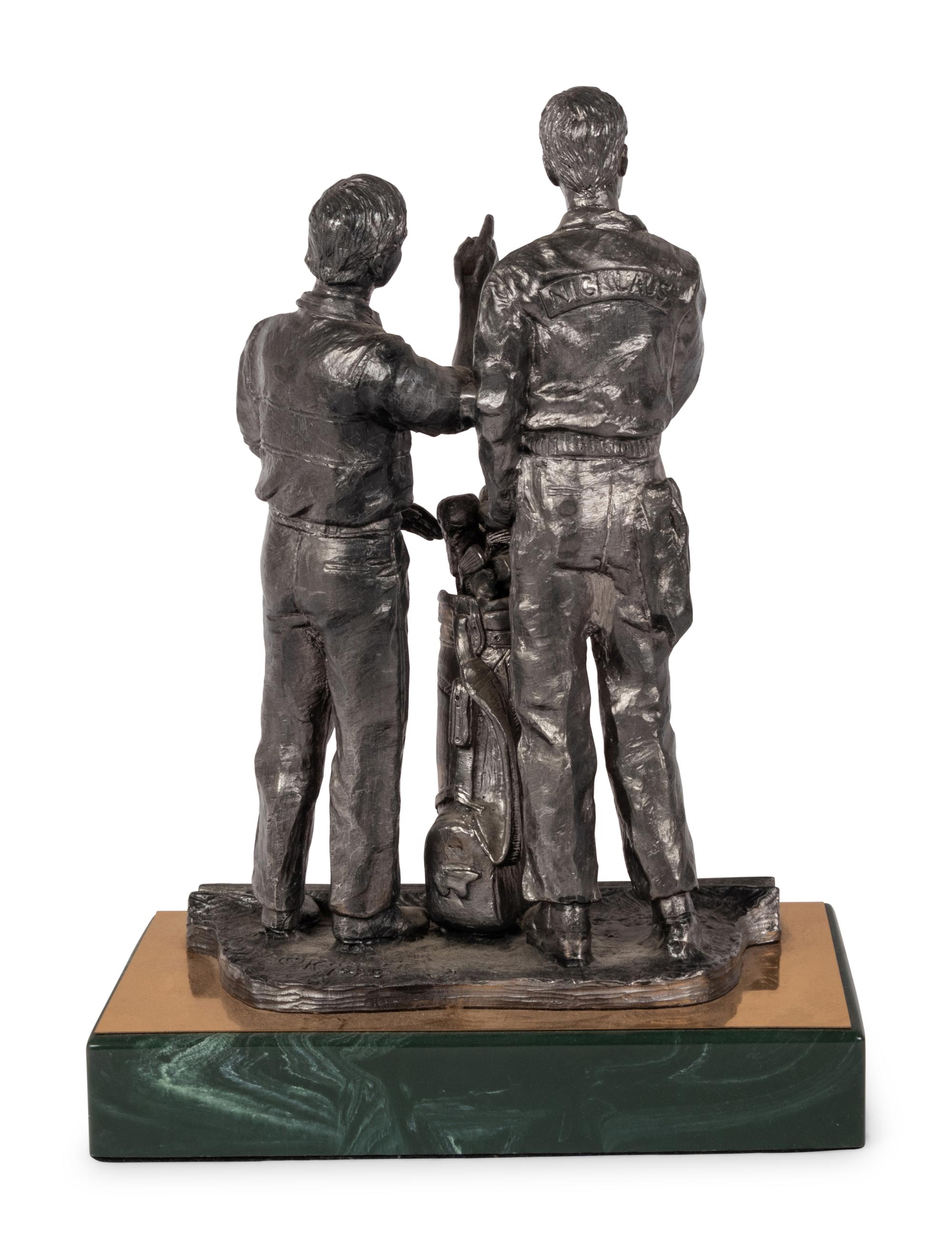 A Jack Nicklaus Signed Autograph Michael Ricker "The Legend Lives" Limited Edition Pewter Sculpture