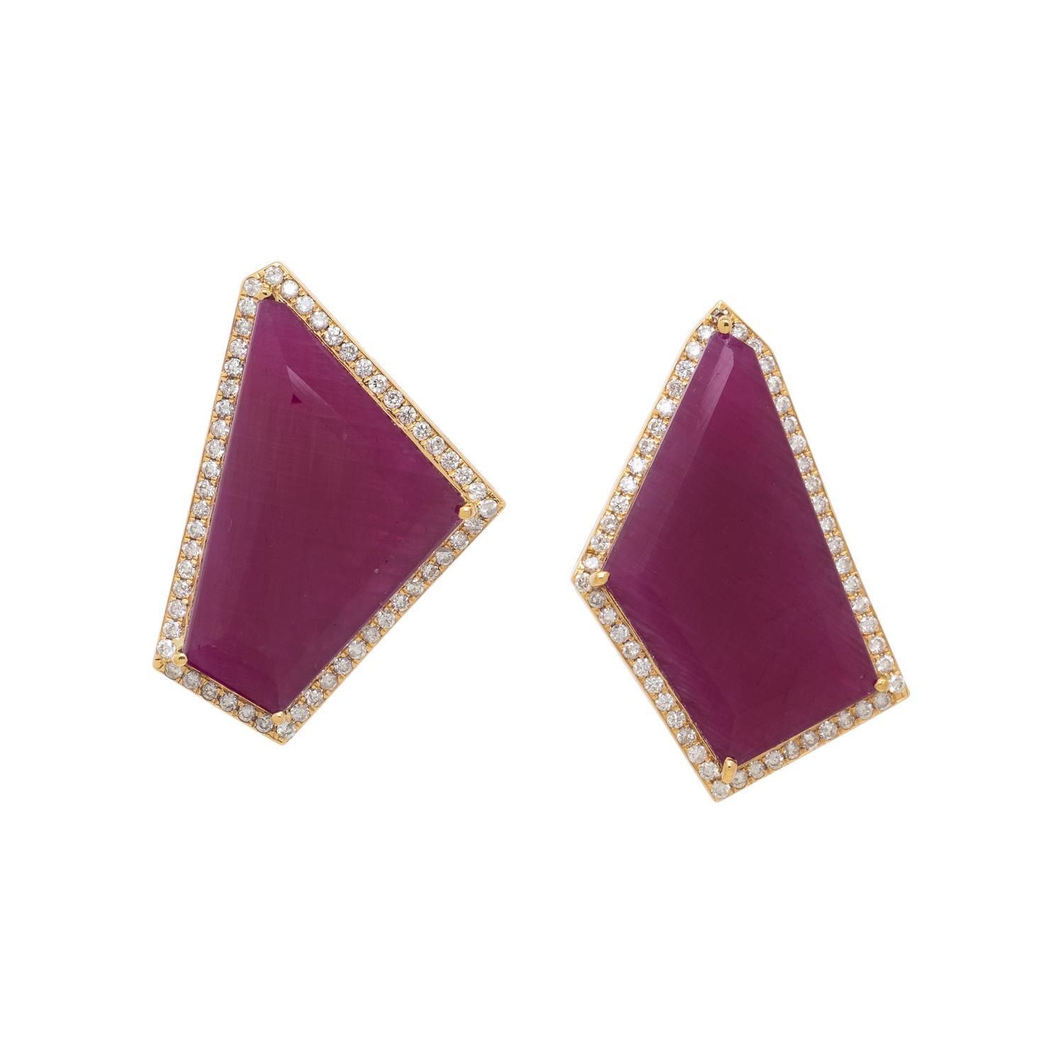 RUBY AND DIAMOND EARRINGS